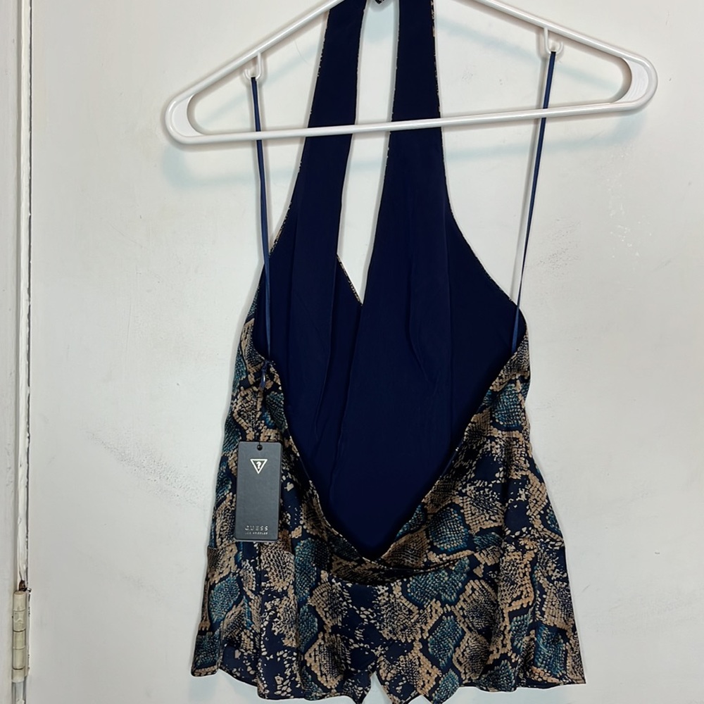 Guess snake print python crossover halter top - Picture 7 of 11